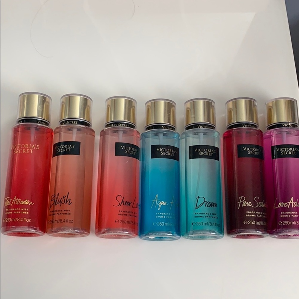 Lot of 7 Victoria Secret Body Sprays